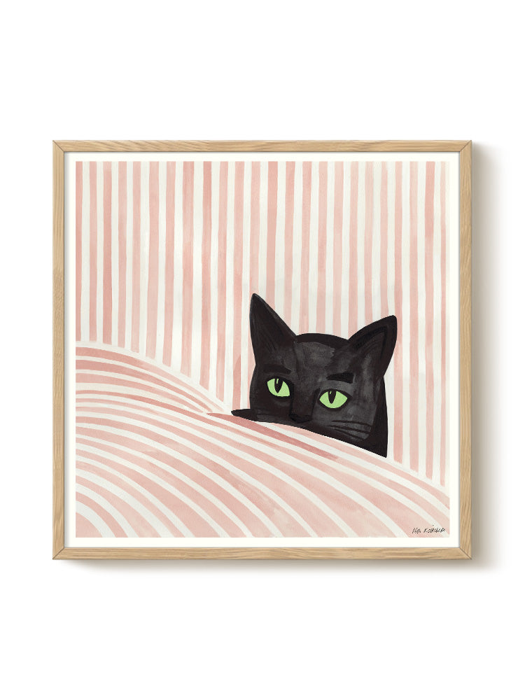 PSTR studio アートポスター 50×70cm Black Cat mockup_new_1_1f2c5de9-38ad-