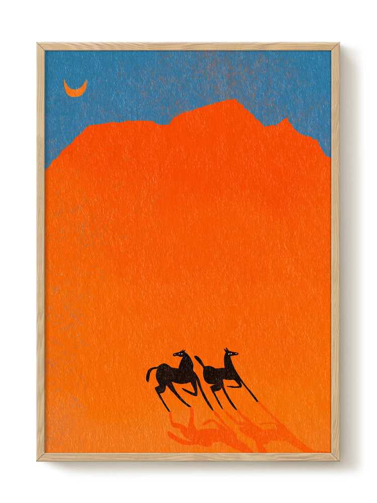 デジタルプリント　馬の絵画The Galop Energy-1 Enikő Eged - Horses of Wadi Rum | PSTR studio
