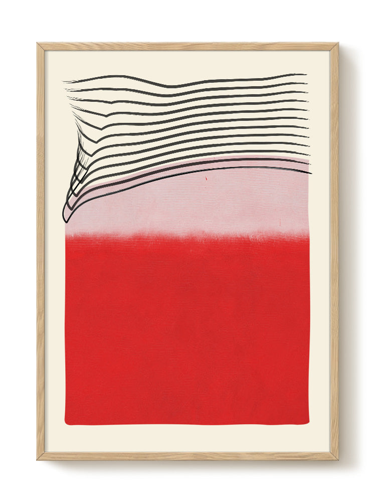 Abstract Modern Art Poster - Mid Century minimalist | PSTR studio