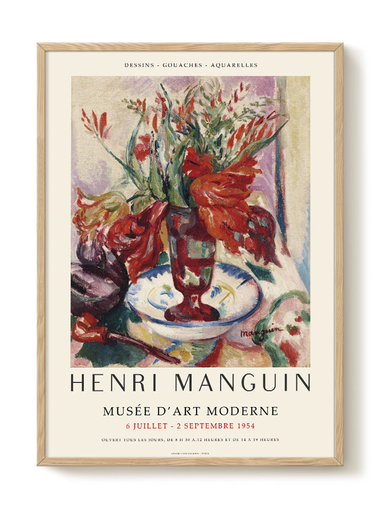 Henri Manguin、【Fleurs dans un Vase】 Image of Flowers in a Vase; Fleurs dans un Vase, (oil on by