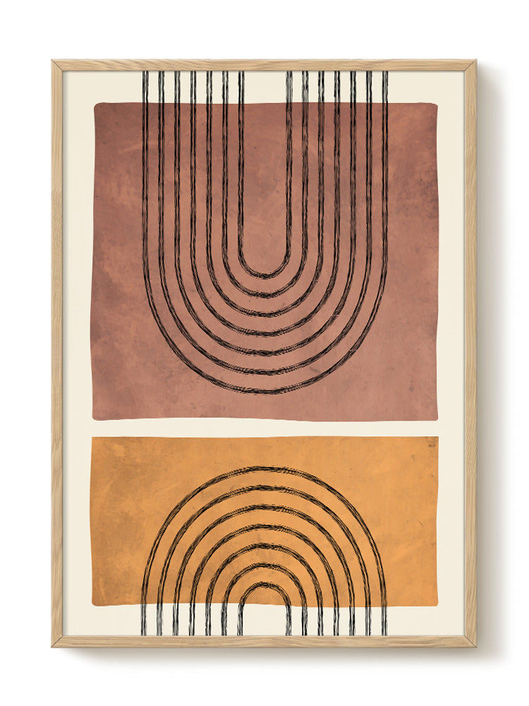 Abstract Modern Art Poster - Mid Century minimalist | PSTR studio