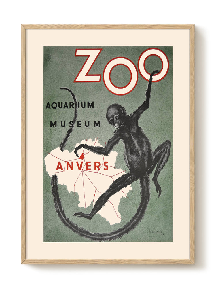 Vintage Zoo - Anvers poster - Vintage Art Posters - art print