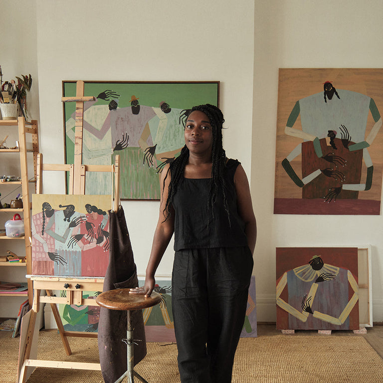 Studio IMO (Ibi Meier-Oruitemeka) in her Studio of Art prints for PSTR studio
