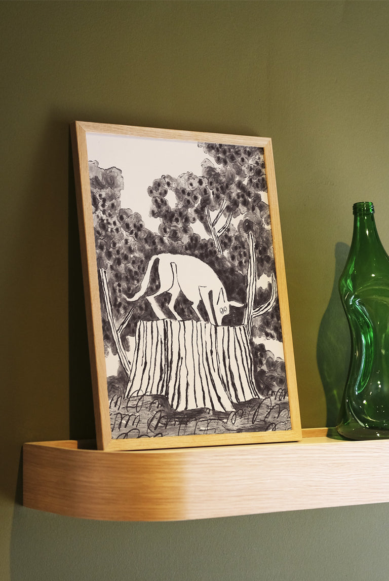 Emilia Wharfe - Dog on Log