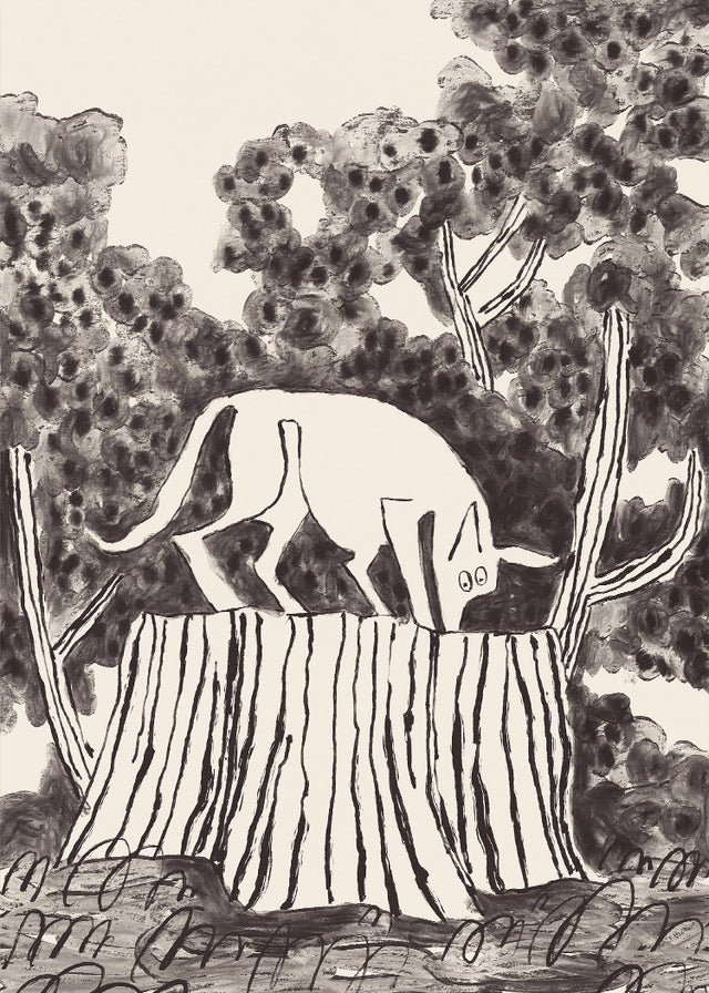 Emilia Wharfe - Dog on Log
