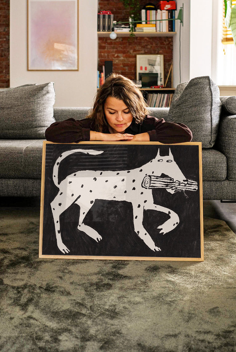 Emilia Wharfe - Dog with a Log