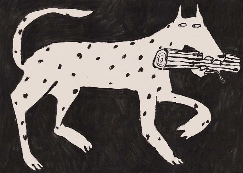 Emilia Wharfe - Dog with a Log