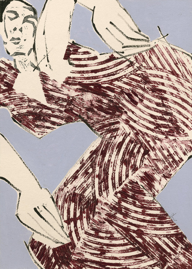 Jenny Tarr - Figure in Oxblood & Sky II