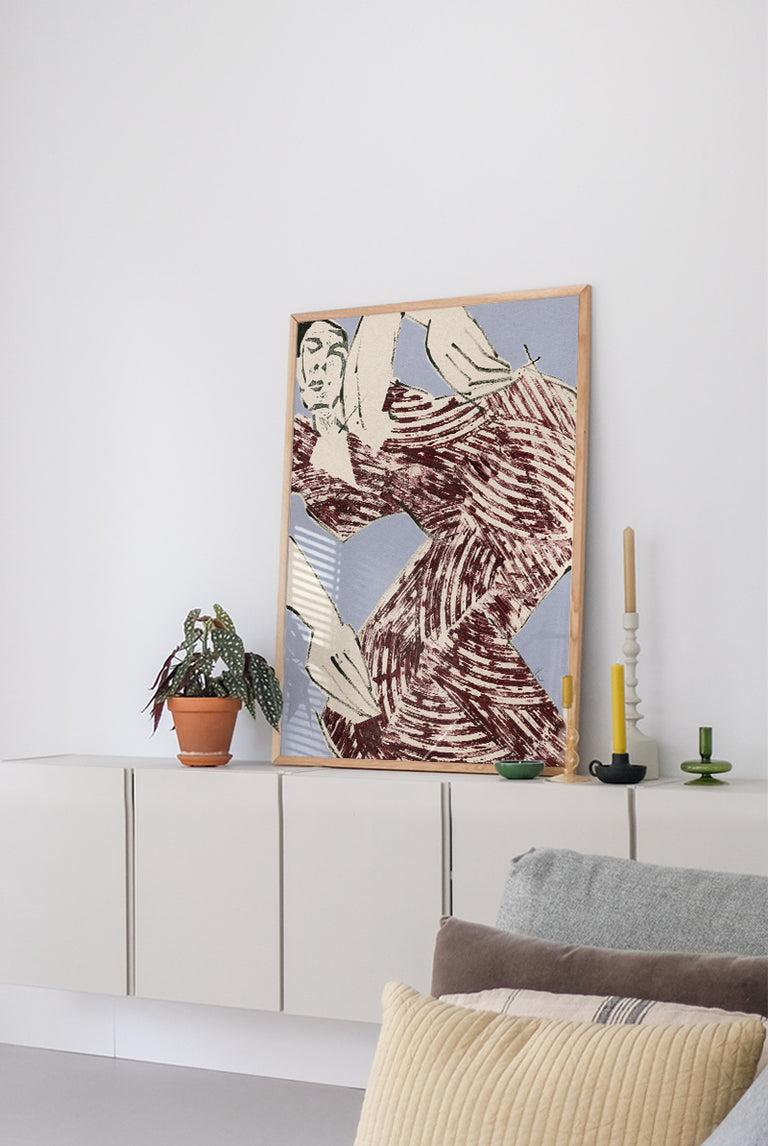 Jenny Tarr - Figure in Oxblood & Sky II