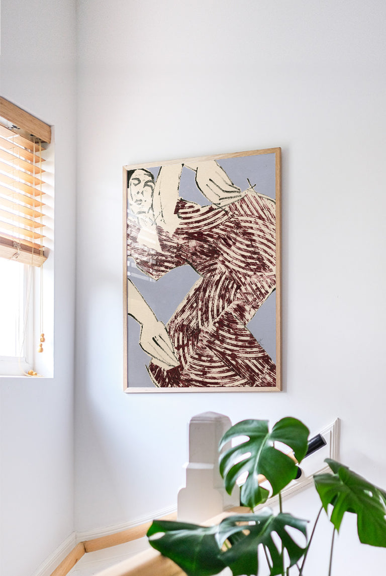 Jenny Tarr - Figure in Oxblood & Sky II