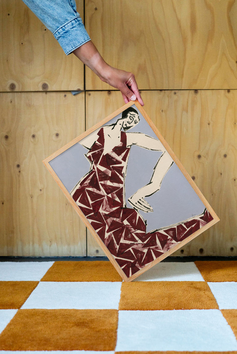 Jenny Tarr - Figure in Oxblood & Sky