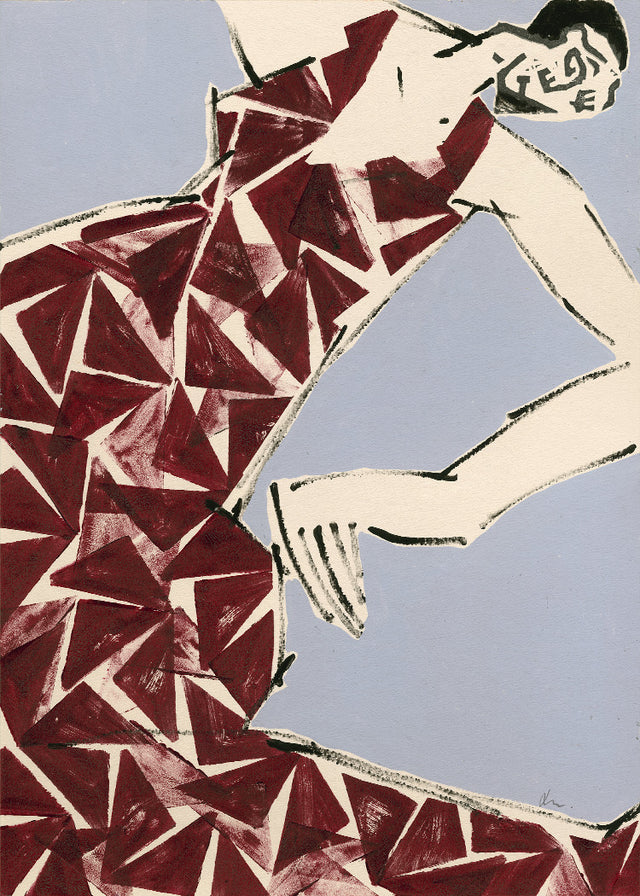 Jenny Tarr - Figure in Oxblood & Sky