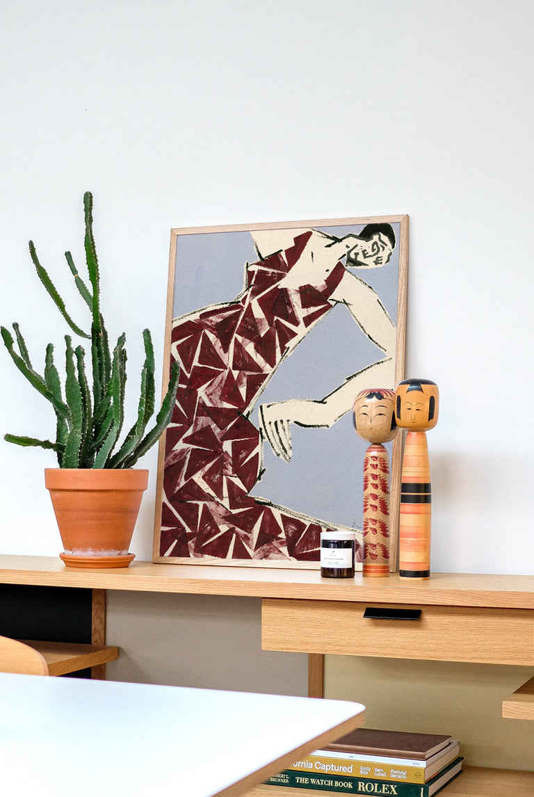 Jenny Tarr - Figure in Oxblood & Sky