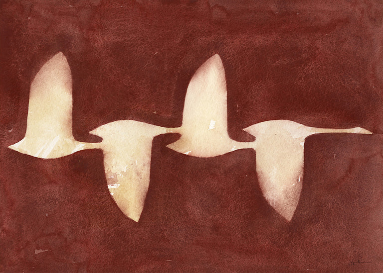 Jörgen Hansson - Swans at Sunset