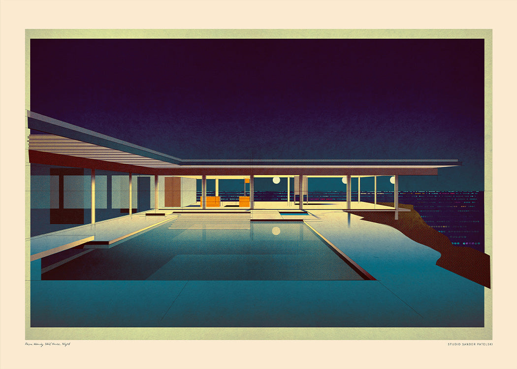 Sander Patelski - Pierre Koenig Stahl House. Night | PSTR studio
