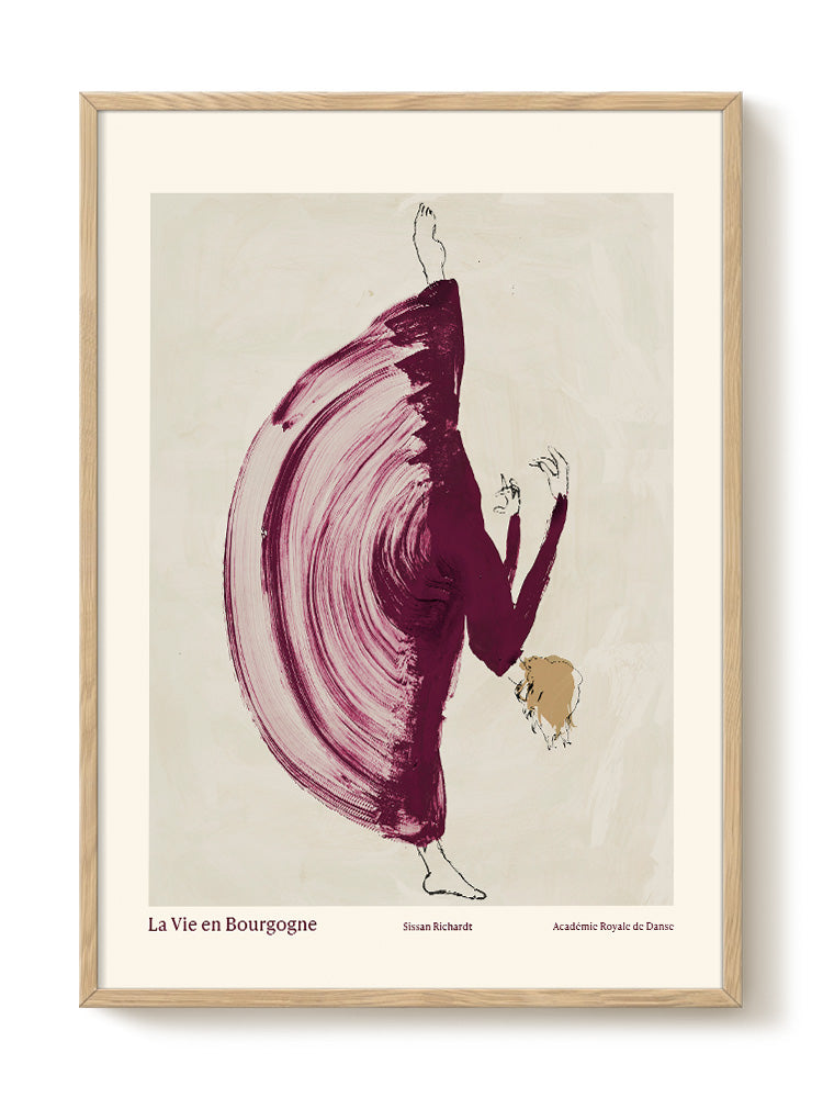 Sissan - La Lie en Bourgogne 50x70cm brown frame