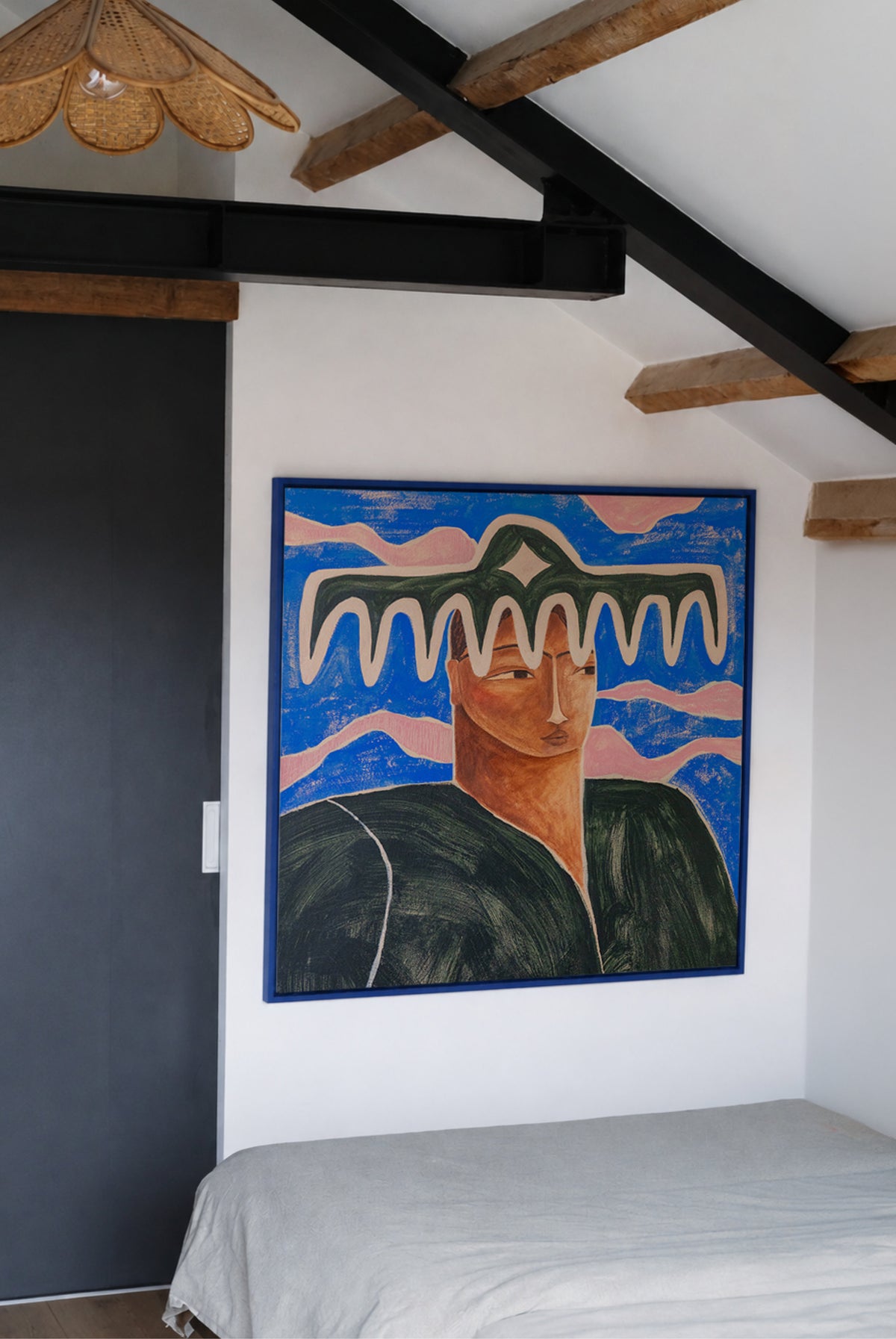 Blue Wood Canvas