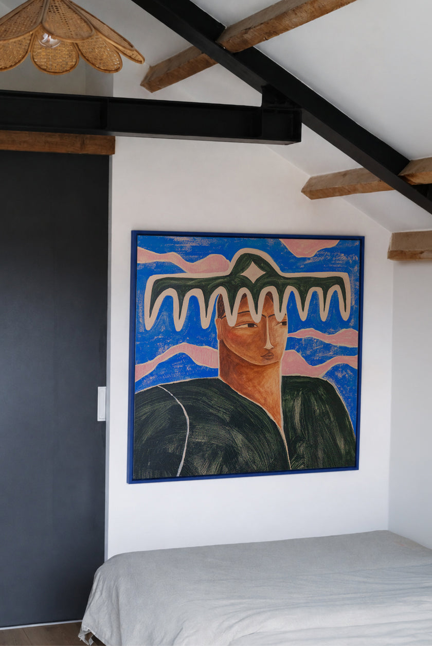 Blue Wood Canvas