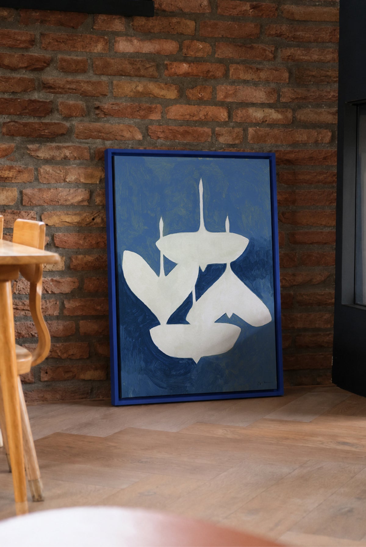 Blue Wood Canvas