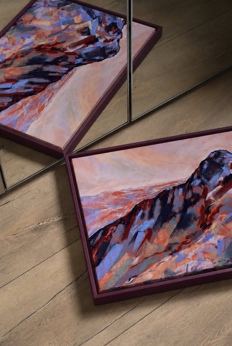 Burgundy Wood Canvas