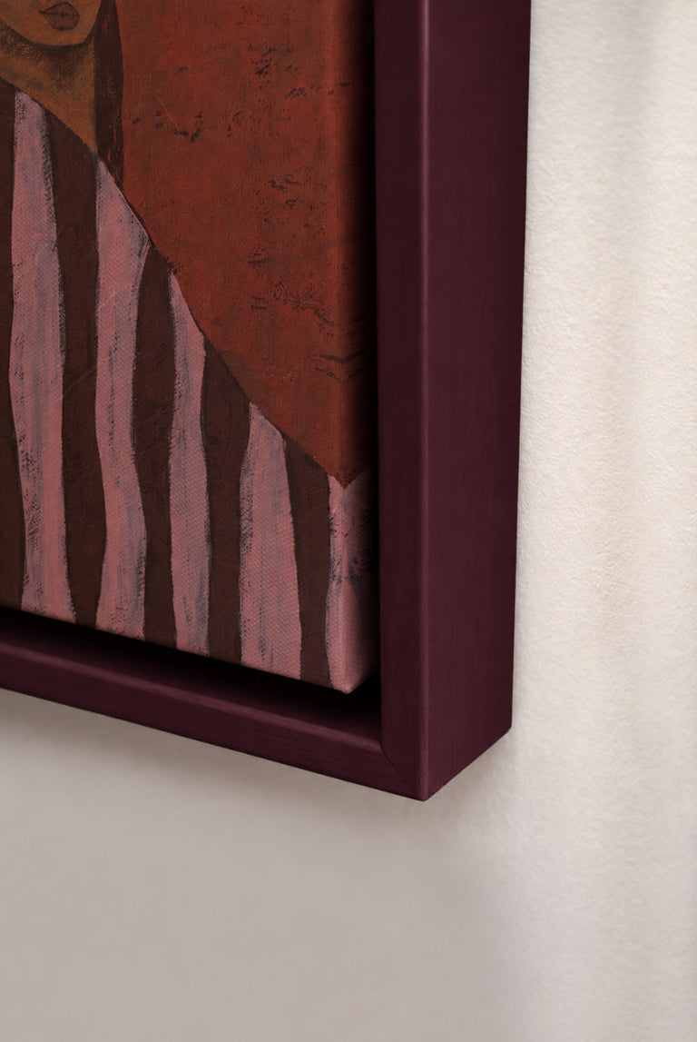 Burgundy Wood Canvas