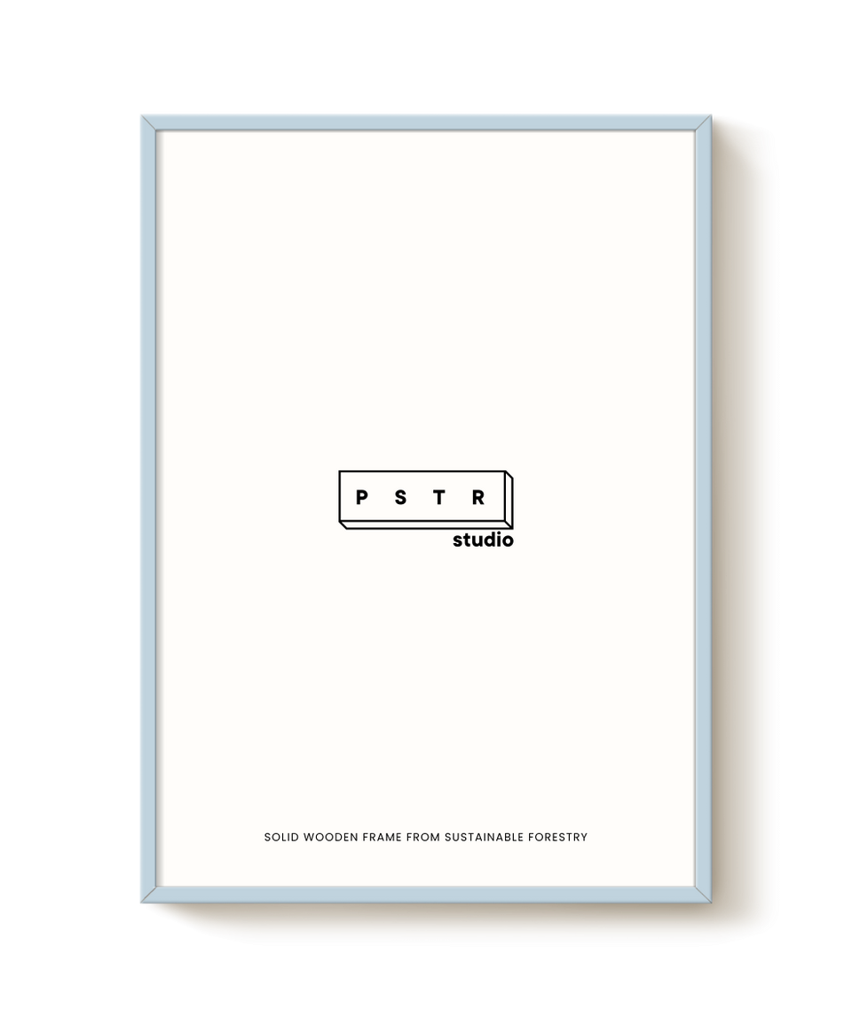 Light Blue Wood Frame