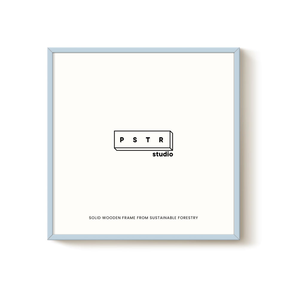 Light Blue Wood Frame
