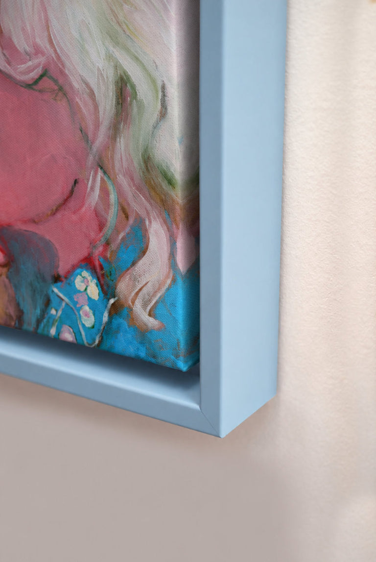 Light Blue Wood Canvas