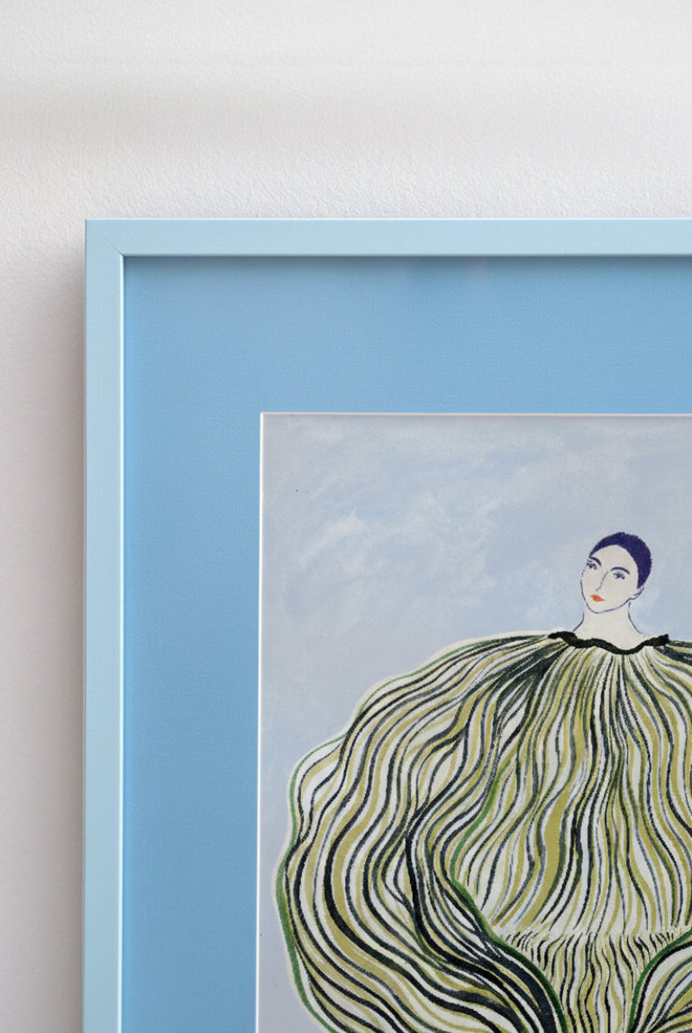 Light Blue Wood Frame