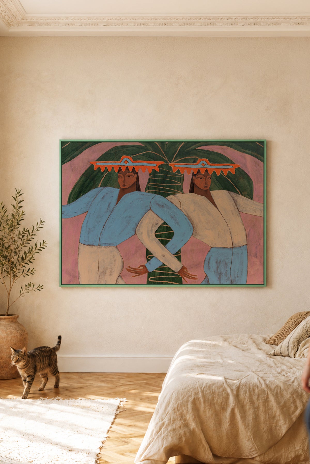 Light Green Wood Canvas