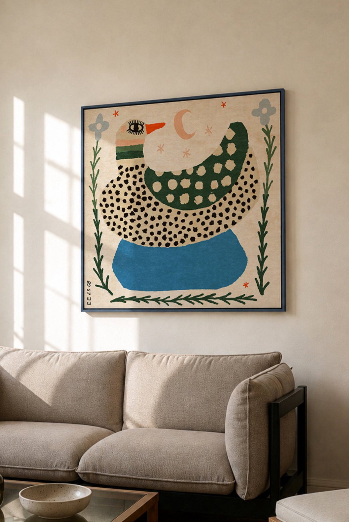 Petrol Blue Wood Canvas