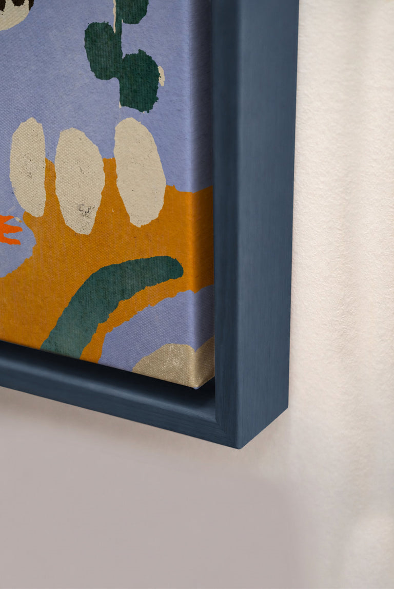 Petrol Blue Wood Canvas