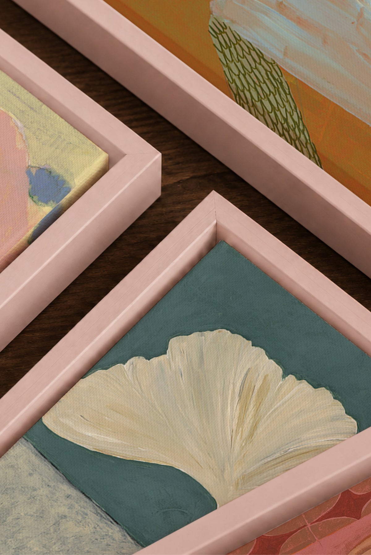 Pink Wood Canvas