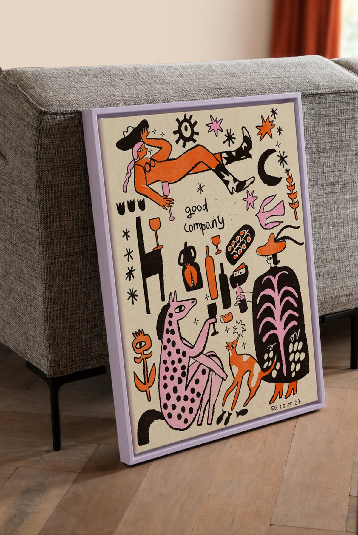 Purple Wood Canvas