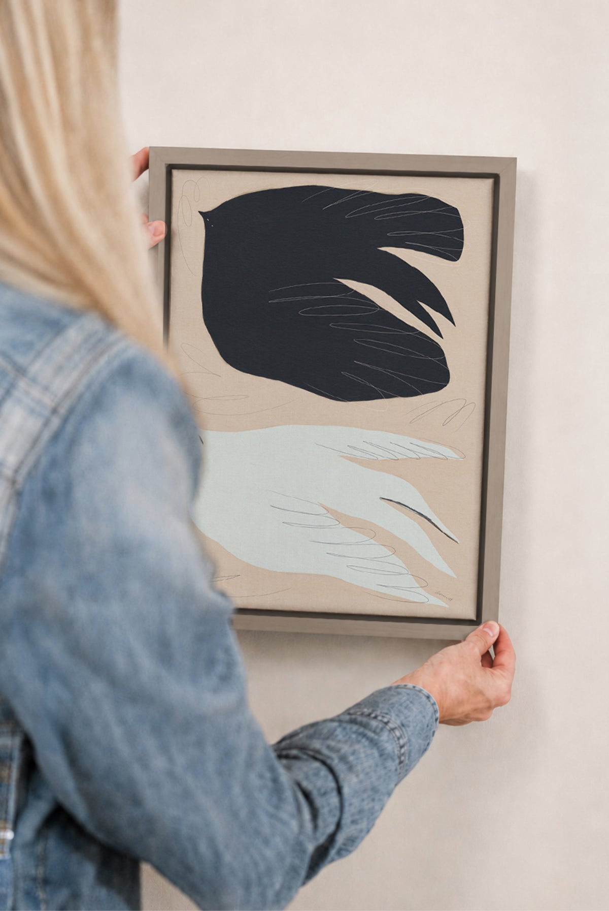 Warm Grey Wood Canvas