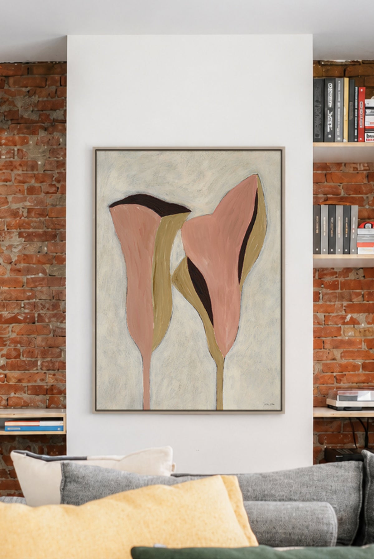 Warm Grey Wood Canvas