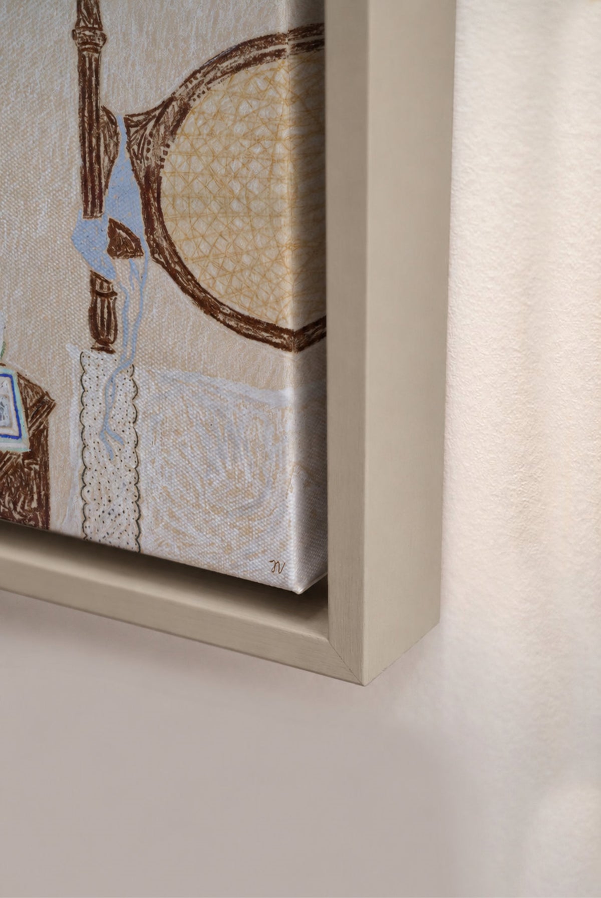 Warm Grey Wood Canvas