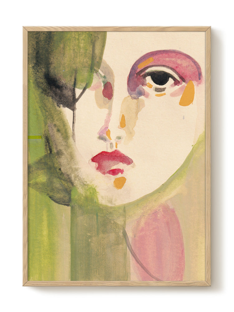 Ángel Hernández - Reminding You 18x24in w Dark Oak Frame