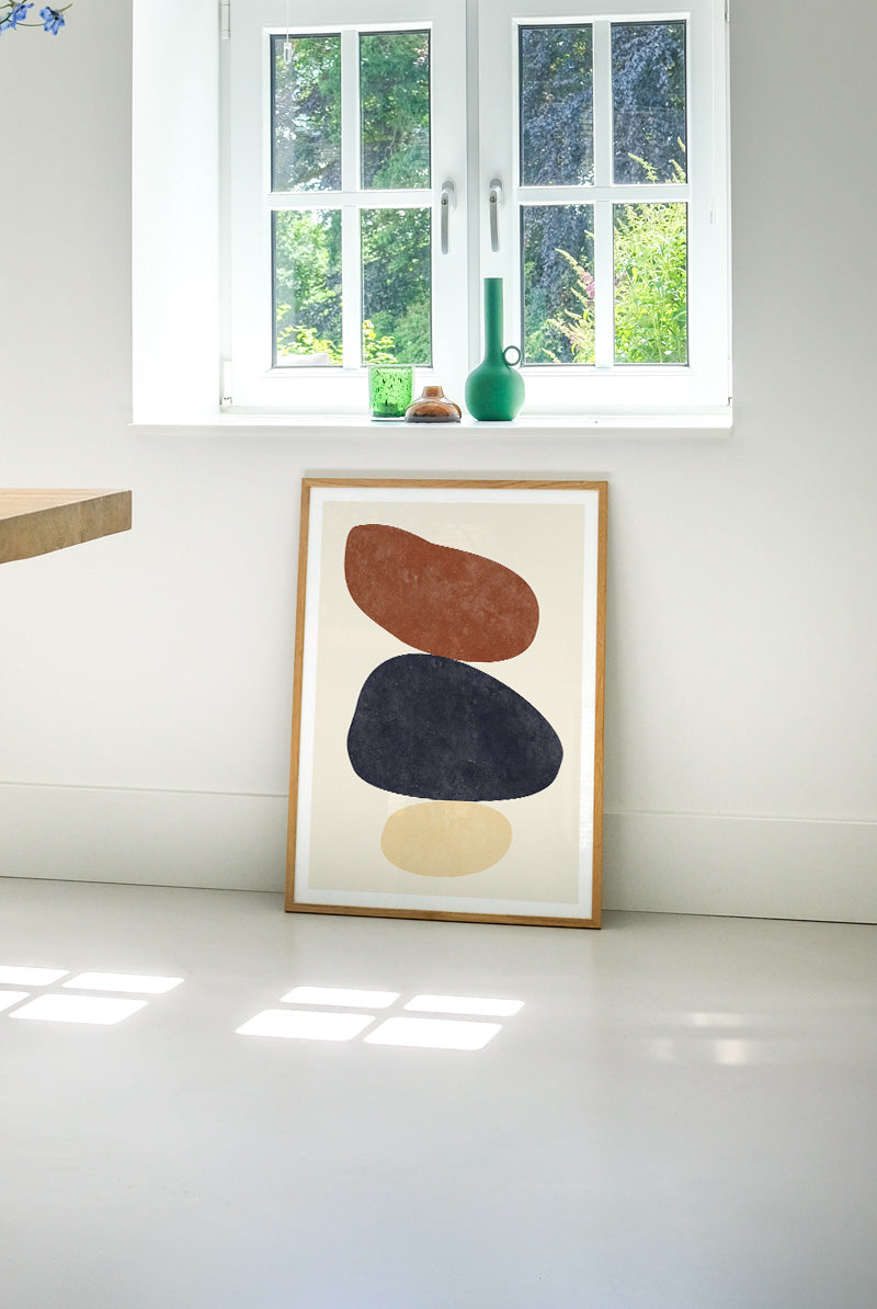 Abstract Modern Art Poster - Mid Century minimalist | PSTR studio