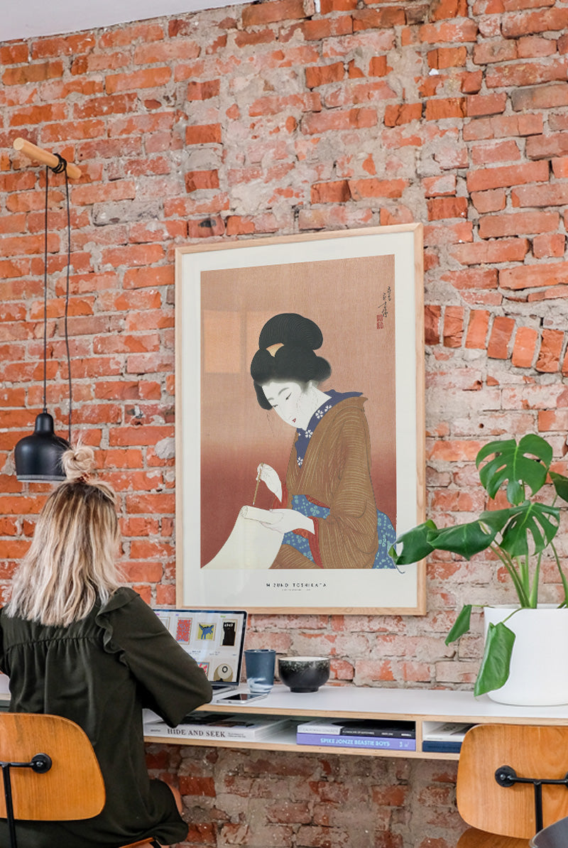 Mizuno toshikata - A woman writing | PSTR studio