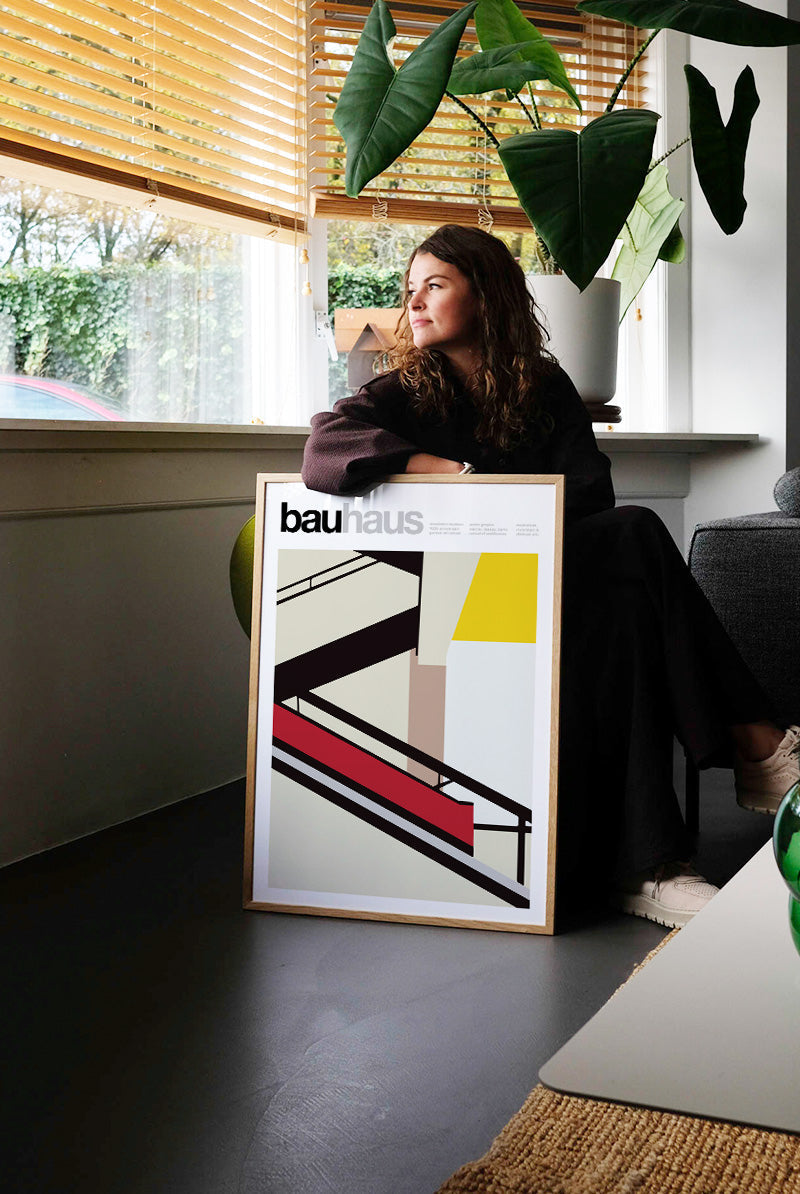 The Bauhaus Stairs exhibition Poster - Walter Gropius 1919 | PSTR