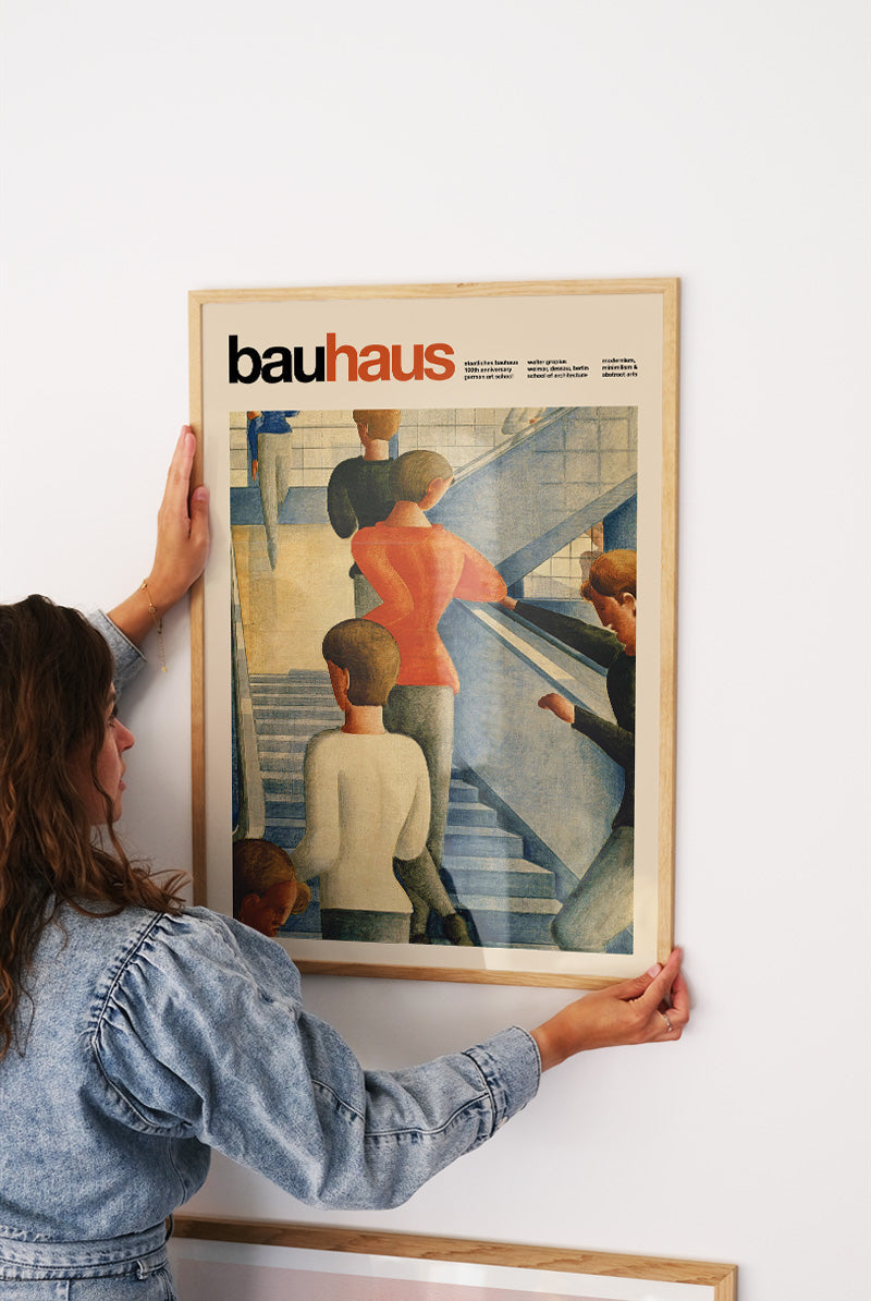 The Bauhaus Stairs exhibition Poster - Walter Gropius 1919 | PSTR