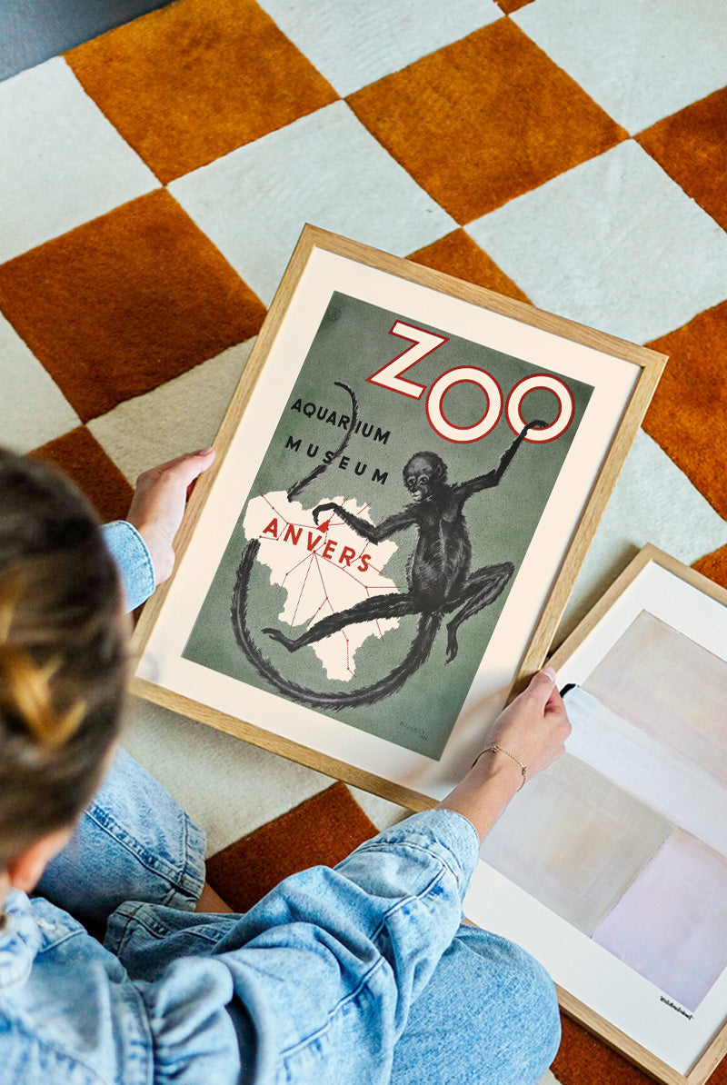 Vintage Zoo - Anvers poster - Vintage Art Posters - art print
