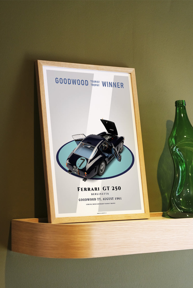 Classic Ferrari GT 250 - Classic Cars poster - Graphic Art print