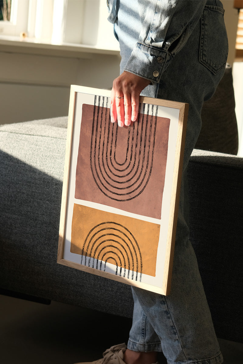 アート・デザイン・音楽 a+t 53 Is This Rural? Abstract Modern Art Poster - Mid Century minimalist | PSTR studio