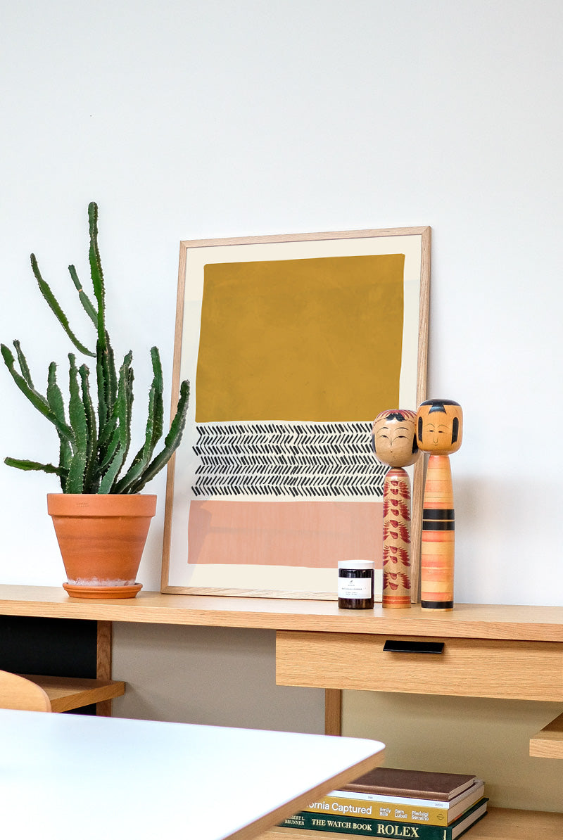 Abstract Modern Art Poster - Mid Century minimalist | PSTR studio