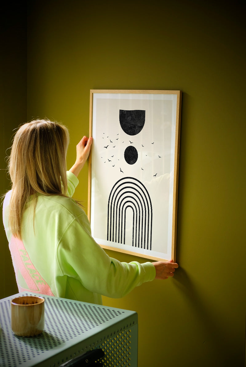 Abstract Modern Art Poster - Mid Century minimalist | PSTR studio