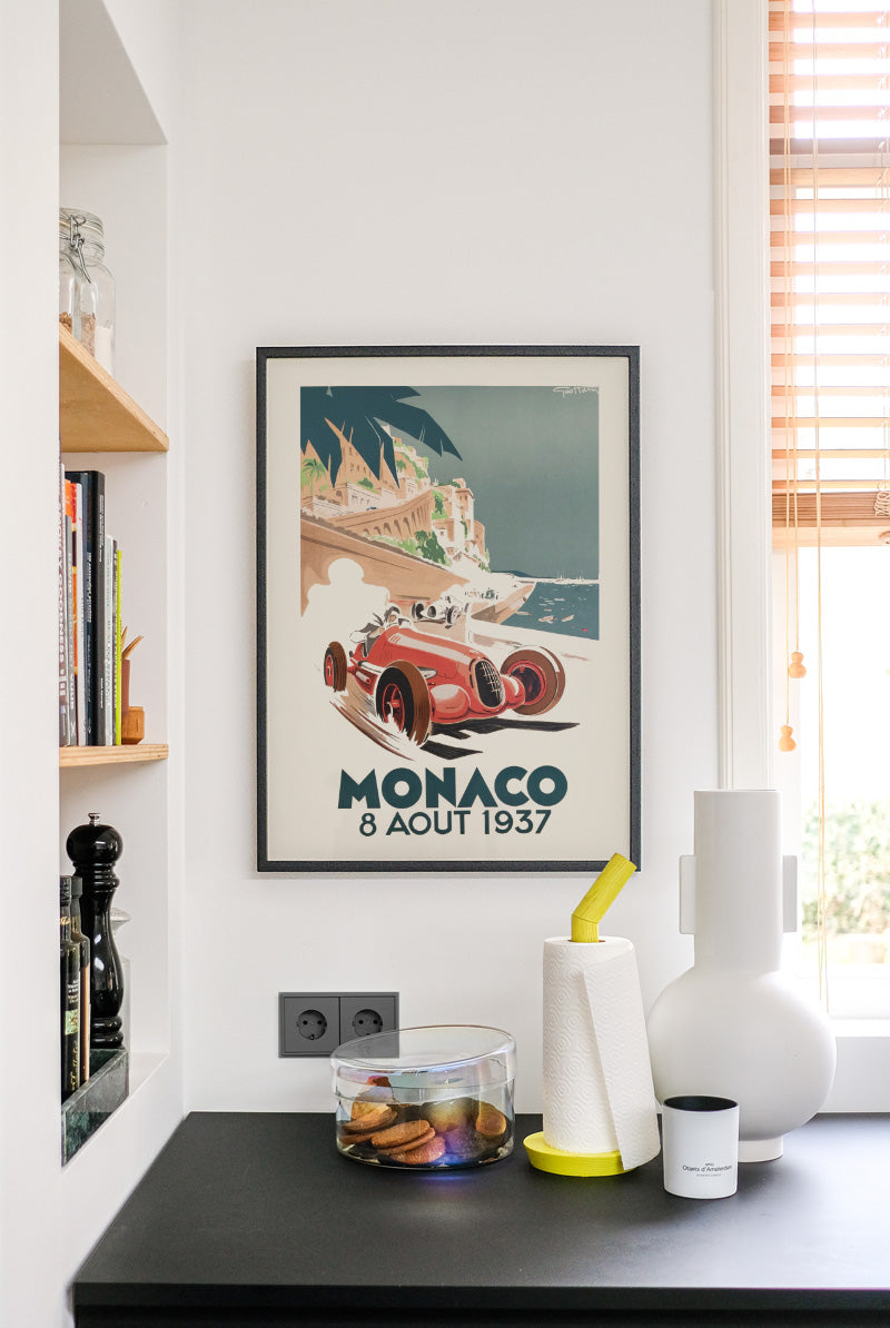 Grand Prix Monaco - 1937 - Classic Cars poster - Graphic Art print