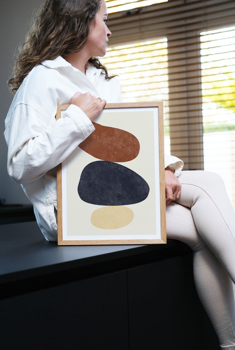 Abstract Modern Art Poster - Mid Century minimalist | PSTR studio
