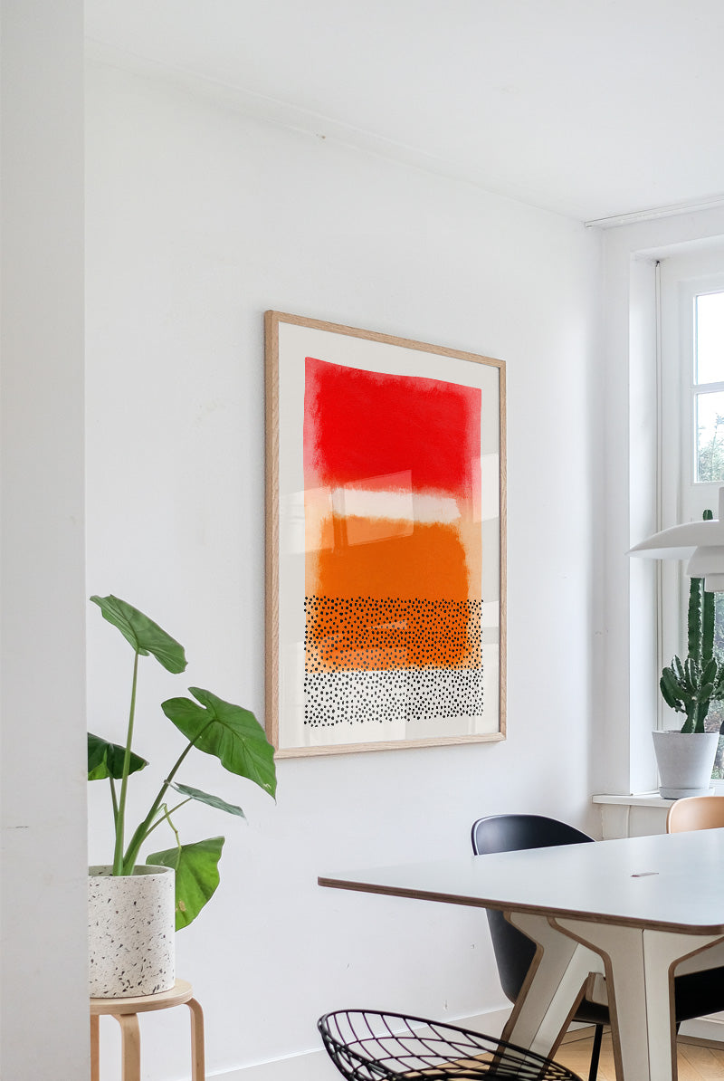 Abstract Modern Art Poster - Mid Century minimalist | PSTR studio